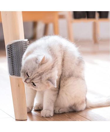 4-Piece Cat Grooming Brush Set - Corner Massage Comb for Long & Short Fur Care (Gray) | Double-Sided Adhesive Included - Buy Online on GoSupps.com