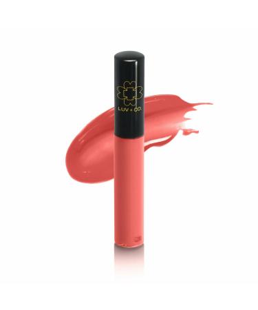 Lip Gloss 7ml 90% Organic Moisturizing Lip gloss Non Sticky Shiny Natural Colorants For Light Glossy Coverage Gluten Free Paraben Free | Coral Peach | Boheme