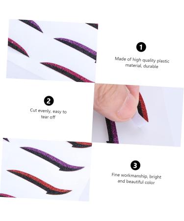 minkissy 12 Pairs Glitter Eyeliner Single Side Eyelid Decal Eyeliner Tape Self- Double Eyelid Tape Glitter Eyelid Tape Double Eye Tape Makeup Eyelid Tape Transfer Belt Strip Sticker Woman - Buy Online on GoSupps.com