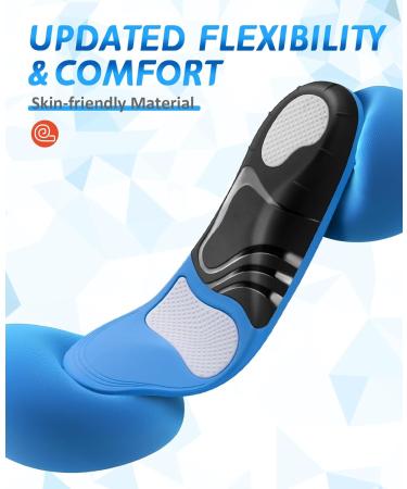 TMANI Arch Support Insoles Plantar Fasciitis Men Women - Orthotic Shoe Inserts Flat Feet - Heavy Duty Boot Insoles Work Sport - Blue 10.5-12 (29-30.5CM) - Buy Online on GoSupps.com