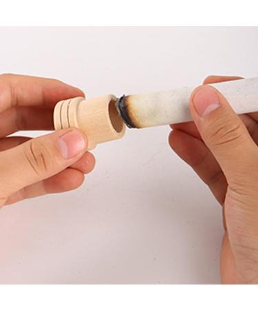 Wooden Moxa Roll Eraser & Holder Base | Professional Moxibustion Accessories for Effective Massage Treatment - Buy Online on GoSupps.com