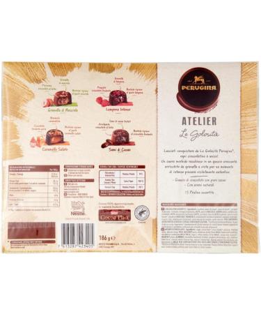  Perugina 3 x Perugina Atelier Le Golosit 4 Different Chocolates Chopped Hazelnuts Intense Raspberry Salted Caramel Cocoa Beans 186g Gift Box - Buy Online on GoSupps.com