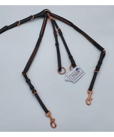 Buy Deister Breastplate in Brown Rose Gold Pink | Soft Leather Rhinestone Auxiliary Reins for Thoroughbreds - Buy Online on GoSupps.com