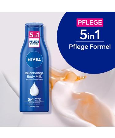 Nivea Rich Body Milk 250ml - Intensive Nourishing Body Cream with Almond Oil & Vitamin E for Deep Hydration | Buy Internationally - Buy Online on GoSupps.com