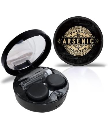 Savosang Personalized Arsenic Contact Case Travel Kit with Mirror, Tweezers, Remover Tool & Solution Bottle - Black (2022) - Buy Online on GoSupps.com