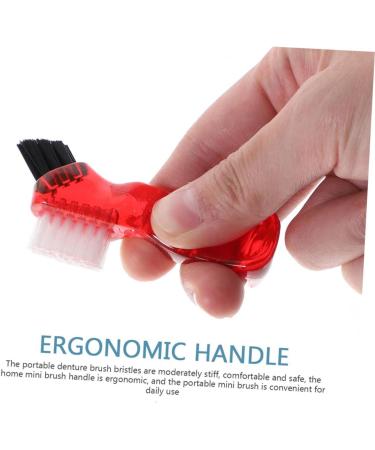 Goohochy Double-Sided Toothbrush Prosthesis Brush | Mini Cleaning Brush for Household Use - Small Personal Toothboard - Buy Online on GoSupps.com