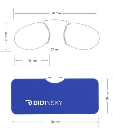 Didinsky Transparent Reading Glasses for Women & Men - Compact Light Borderless - Retro Style in 4 Colors & 5 Grades - Louvre Gray 1.0x - Buy Online on GoSupps.com