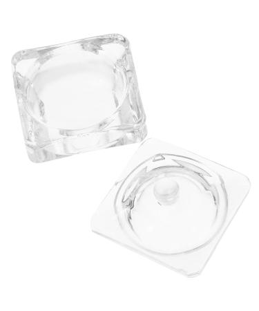PRETYZOOM Glass Jar Candy Jar Decor Nail Dish Cups with Lids Dish for Acrylic Nails Nail Liquid Holder Nail Art Dish Nail Accessories Nail Art Accessories Nail Cups Glass Food Nail Supplies 1