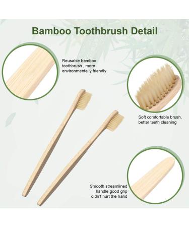 12 Pcs Biodegradable Bamboo Charcoal Toothbrushes - Eco-Friendly & Natural with Soft Bristles (Multi-color) - Buy Online on GoSupps.com