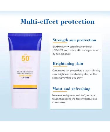 XdealCozyxc 60ml SPF 50 Face Sunscreen Waterproof & Sweat-Proof Sunscreen Face for Summer Daily UV Defense Sunscreen Unisex - Buy Online on GoSupps.com