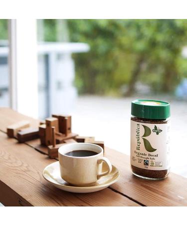 Repblica Organic Decaf Instant Coffee 100g - Fair Trade Certified, 100% Arabica, Medium Roast - 3.53oz Jar | Decaffeinated Freeze Dried Cafe Instantaneo - Buy Online on GoSupps.com