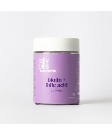 Jelly Pills Biotin 10000 mcg + Folic Acid & Zinc 60 Vegan Gummies Sugar Free Raspberry Flavor For Hair Growth Stronger Nails & Skin Health - Buy Online on GoSupps.com
