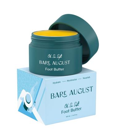 Bare August Foot Cream & Heel Balm Butter for Soft  Smooth & Healthy Feet - Foot Moisturizer and Callus Cream Softener to Repair Rough  Dry  Cracked Feet (3.4 fl oz)