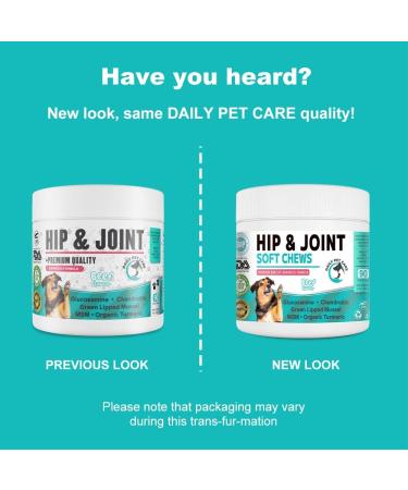 Daily Pet Care Hip and Joint Supplements For Dogs | Dog Joint Supplements to Reduce Stiffness and Improve Mobility with Organic Turmeric Glucosamine Chondroitin and Green Lipped Mussel For Dogs - Buy Online on GoSupps.com