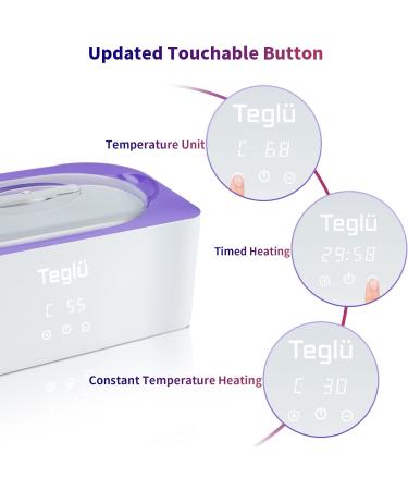 Teglu 4L Paraffin Bath for Hands & Feet | Complete Paraffin Wax Set with 1350g Wax Gloves & Brush - 200W White - Buy Online on GoSupps.com
