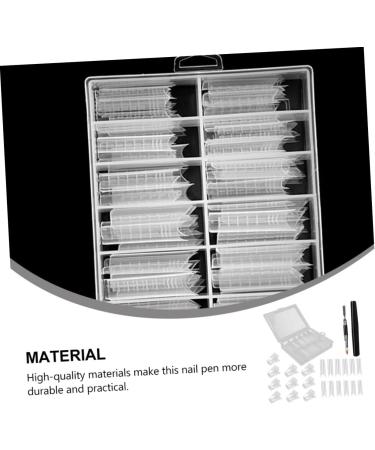 minkissy 1 Set Nail set acrylic nail forms nail art tips gel nail extension forms Manicure Grinding Strip Nails Extension Brush Pen manicure kit Manicure Pen plastic nail glue white shaping - Buy Online on GoSupps.com