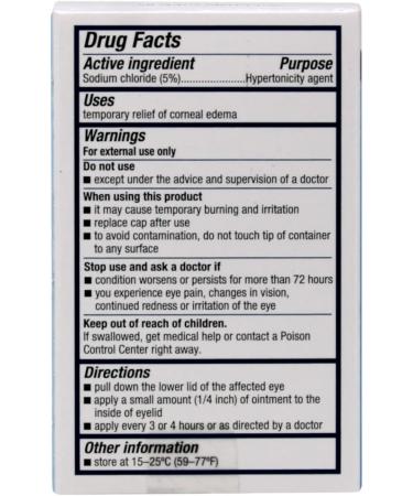 MURO 128 5% Sodium Chloride Hypertonicity Ophthalmic Ointment from Bausch + Lomb Twin Pack (Pack of 2) - Buy Online on GoSupps.com