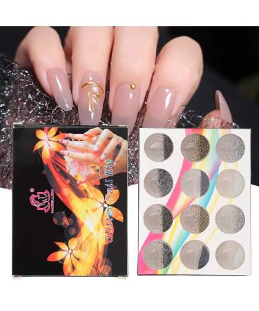 Shop 12 Grids 3D Steel Ball Nail Art Kit - Mini Metal Balls & DIY Manicure Tools for Fashionable Designs - Buy Online on GoSupps.com