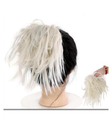 Hair Scrunchies Hair Bun Messy Bun Hair Slice Ponytail Hair Extensions with Elastic Rubber Band Synthetic Fluffy Bun Women Wig Hair Bun Women Hair Bun(Color:0017)