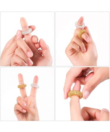 Weescie 10-Piece Acupressure Ring Set | Finger Massage Rings & Bracelets for Stress Relief | Gold & Silver Options | International Shipping Available - Buy Online on GoSupps.com