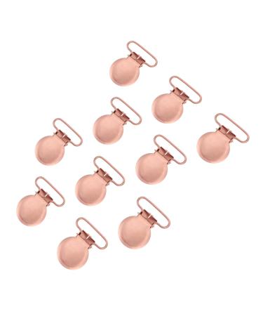 Nuobesty 10 st belt clip with ducking beak buckle metal braces clips pacifier stocking clips strap clips clothing belt brick baby pacifier clip iron