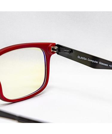 Buy GLASSA Blue Light Blocking Glasses PCG 02 - 4.00 Dio Red | International Shipping - Buy Online on GoSupps.com