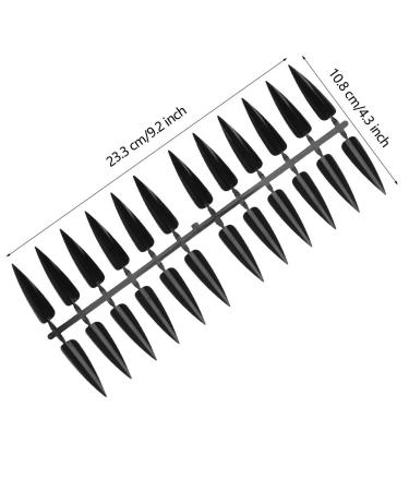 SH-RuiDu 240pcs Foldable Flat Back Pointed Nails - Manicure Color Display Practice Tool | Black | International Shipping - Buy Online on GoSupps.com
