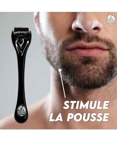 MANS BEARD Beard Roller Stimulate Beard Growth | Black Roller for Men s Beard Care - Buy Online on GoSupps.com