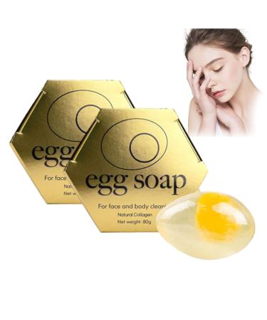 HONGYOU Egg White Soap 2024 Handmade Facial Soap Egg White Collagen Body Soap Egg White Moisturizing Soap for Face Egg Essential Oil Soap