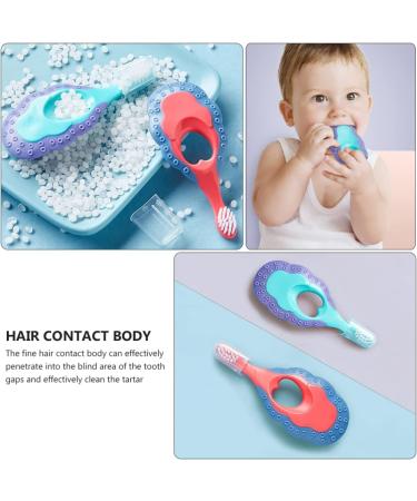 2pcs Silicone Infant Training Toothbrush Set | Soft Bristles & Teething Handle | Baby Toy for Babies/Toddlers Gums - Buy Online on GoSupps.com