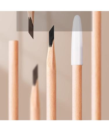 Waterproof Wooden Eyebrow Pencil - Black & Dark Brown | Non-Smudging, Sharpenable, for Marking, Filling & Outlining - Buy Online on GoSupps.com