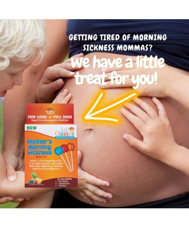 Lil' Giggles Mom's Medicated Lollipops - Gentle Relief for Mom's Morning Sickness and Nauseas - Non-Drowsy - Blueberry Strawberry and Tropical 12 CT - Buy Online on GoSupps.com