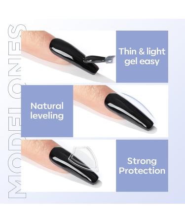 Modelones No Wipe Gel Top Coat Set - 2pcs Clear Glossy Finish | Long Lasting Nail Polish for Home & Professional Manicure | Soak Off & Ideal for Acrylic Nails - Buy Online on GoSupps.com