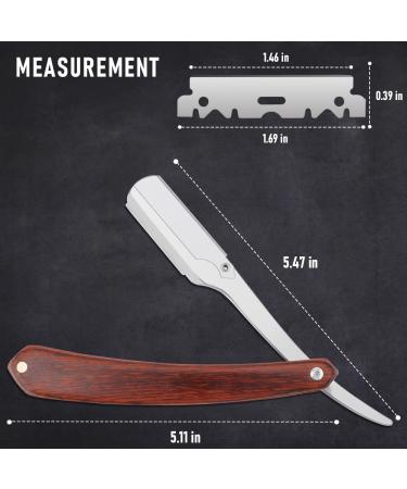 Premium Professional Barber Straight Razor | 100 Single Edge Blades | Stainless Steel Shaver for Men - Home & Salon Grooming - Buy Online on GoSupps.com