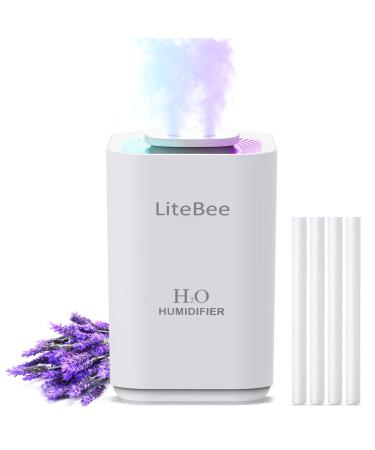 3.3L Humidifiers for Bedroom Baby Room with Night Light Cool Mist Humidifier for Home Office & Plant Continuous Work 8H or Waterless Auto-Off Up to 25 H for 30 with 4Pcs Filters White