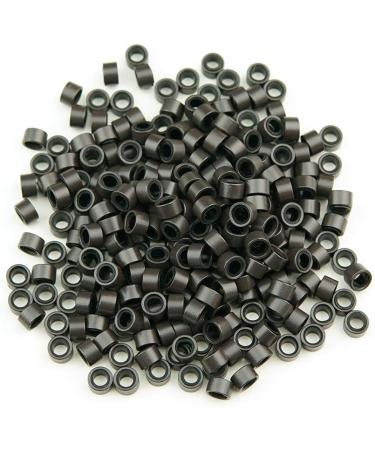 KOCONI 1000Pcs 5.0mm Silicone Lined Micro Rings for Pre Bonded Hair Extensions - #3 Dark Brown - Buy Online on GoSupps.com