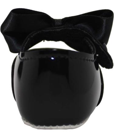 Baby Girls Pram Shoes: Bow Button Soft Sole | Made in Britain | 1 UK Child | Black - Buy Online on GoSupps.com