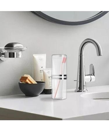 Travel Toothbrush Case Durable Holder for Camping School & Business Trips | Portable Transparent Storage for Toothbrush & Toothpaste - Buy Online on GoSupps.com