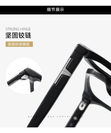 TR90 Blue Light Blocking Glasses for Men & Women - Anti UV Ray Reading Glasses - Stylish Black-Brown Square Frame 52mm - Buy Online on GoSupps.com