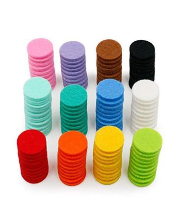 PULABO Useful and practicalPremium Quality 120 Pack Essential Oil Diffuser Locket Necklace Refill Pads / Aromatherapy Diffuser Necklace Replacement Pads / Thickened / Washable / Highly Absorbent for Aroma Diffuser Pendant Necklace(Random colors 6 colors)