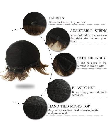 Yviann Pixie Cut Short Human Hair Wig for Black Women - Natural Straight 1B Color - Buy Online on GoSupps.com