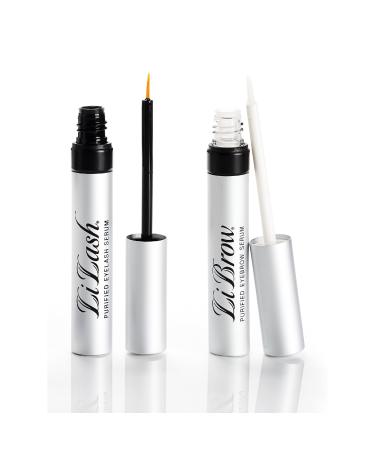 LiLash & LiBrow Best Sellers Set - Contains LiLash Purified Eye Serum & LiBrow Purified Eyebrow Serum Natural Eyelash and Eyebrow Enhancement Serums
