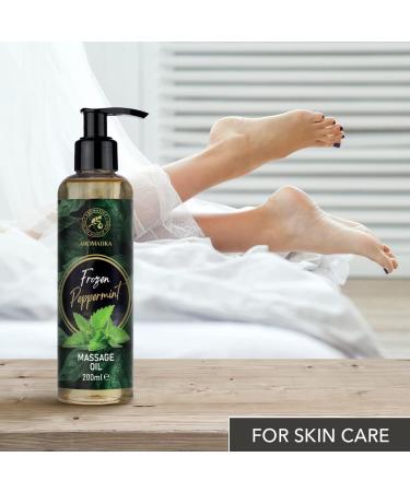 Premium 200ml Massage Oil - Almond Grape Seed Jojoba & Mint - Relaxation Oil for All Skin Types - Perfect for Couples - Buy Online on GoSupps.com