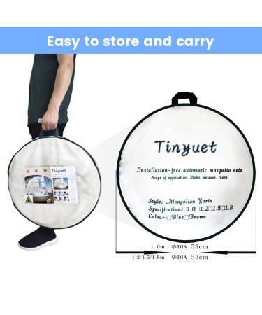 Tinyuet Mosquito Net for Bed  39.3x78.7in Pop-up Mosquito Net Tent for Indoor and Outdoor Use  Portable Double Door Travel Mosquito Net with Net Bottom  Insect Screen-Brown Edge Brown 39.3x78.7 Inch (Pack of 1) - Buy Online on GoSupps.com