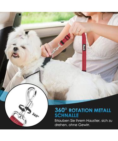 Buy Slowton 2-in-1 Dog Car Belt with Universal Buckle & Adjustable Reflective Rubber Band - Headrest Retention Clasp for Safe Pet Travel | D.ROT 2PCS - Buy Online on GoSupps.com