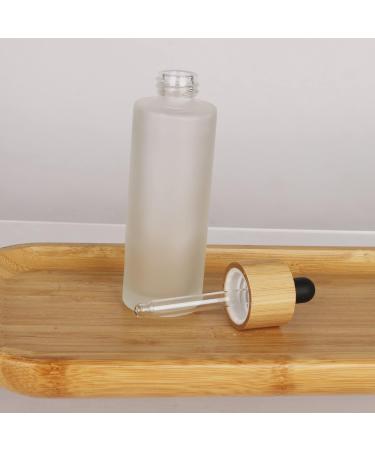 Cosidea 6 Pack 60ml Milk Glass Bottles with Bamboo Drip Lid - Ideal for Serums Essential Oils DIY Cosmetics & Travel - Pipette Included - Buy Online on GoSupps.com