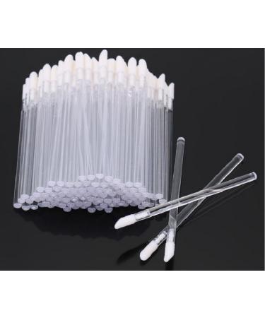 100 Pieces Disposable Lip Brushes Lipstick Gloss Wands Applicator Makeup Tool Kits Clear