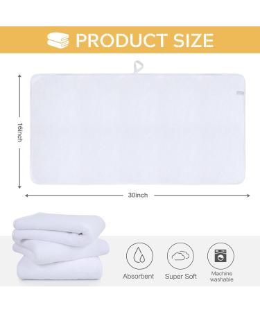 SINLAND Microfiber Hand Towel 3 Pack - Super Soft Makeup Remover Cloth for Home Spa - 16x30 White Towels for Bathroom and Face Cleansing - Buy Online on GoSupps.com