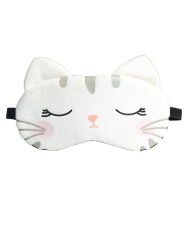 Cute Eye Mask for Sleeping Cartoon Cat Super Soft and Lightweight Eye Cover Funny Eye Mask for Sleeping Women Men Kids