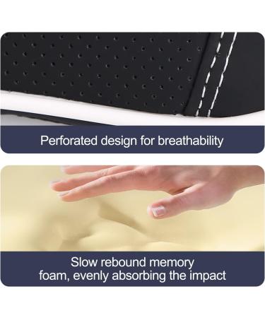 Zatooto Memory Foam Car Neck Pillow Adjustable Headrest for Driving Gaming & Office | Leather Comfort (Black) - Buy Online on GoSupps.com